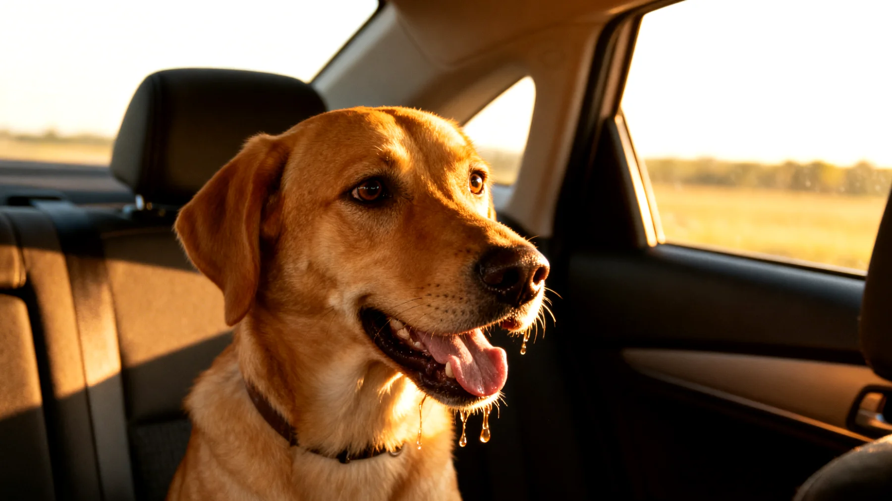 Hunde leiden während Reisen häufig unter Reisekrankheit, Stress und Angstzuständen, was sich in Symptomen wie Erbrechen, übermäßigem Hecheln, Unruhe und Speicheln äußert"