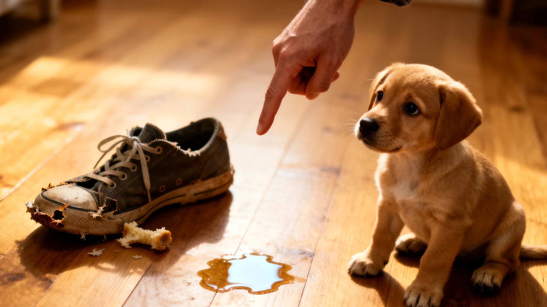 Welpen zeigen oft unerwünschtes Verhalten wie übermäßiges Beißen, Anspringen und mangelnde Stubenreinheit, da sie noch nicht gelernt haben, was akzeptabel ist"